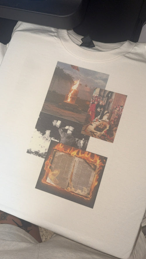 Burning the Talmud tshirt